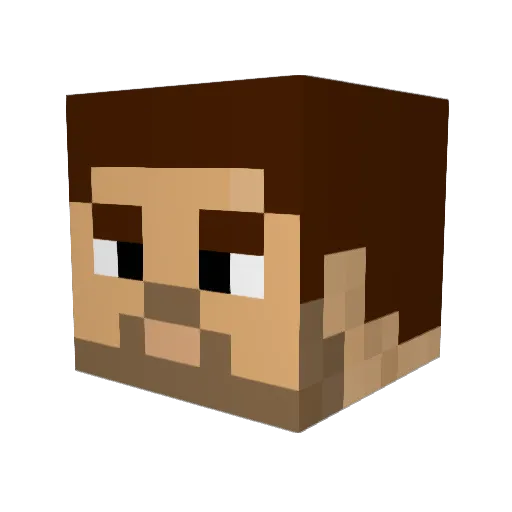 Andrrrz Minecraft avatar head, 3D render