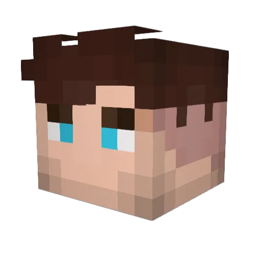 Andrypka Minecraft avatar head, 3D render