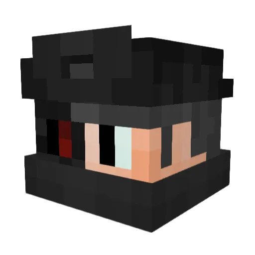 AndryshkaNinja Minecraft avatar head, 3D render