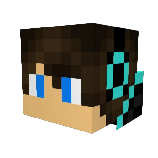 Andryx03 Minecraft avatar head, 3D render