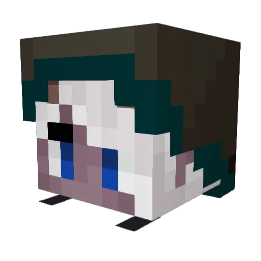 Andrzel Minecraft avatar head, 3D render