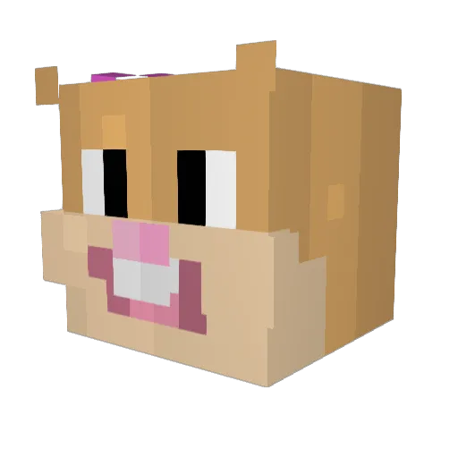 Andu20070924 Minecraft avatar head, 3D render