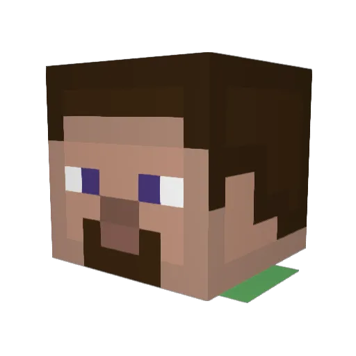 Andu_reallll Minecraft avatar head, 3D render