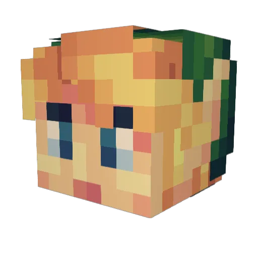 AnduinTwenDiulan Minecraft avatar head, 3D render