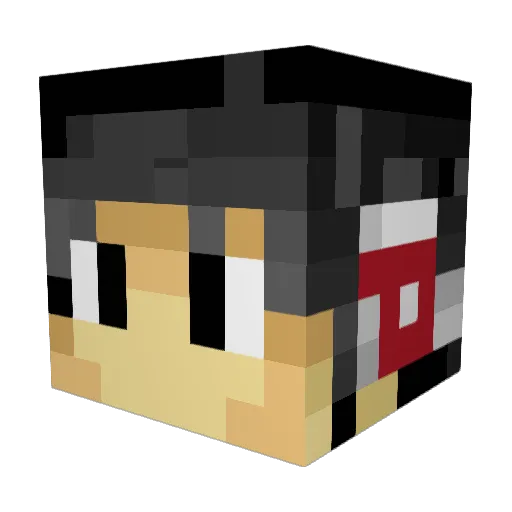 Andwoid Minecraft avatar head, 3D render