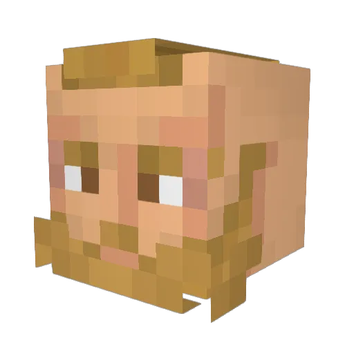 Andy016 Minecraft avatar head, 3D render