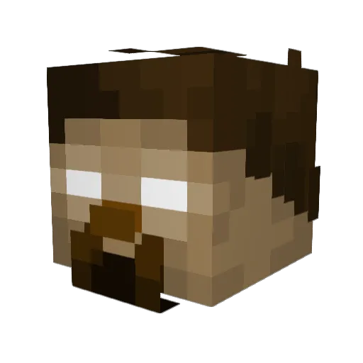 Andy10496 Minecraft avatar head, 3D render
