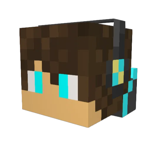 Andy2891 Minecraft avatar head, 3D render