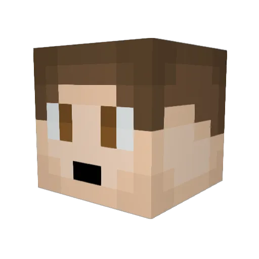 Andy44 Minecraft avatar head, 3D render