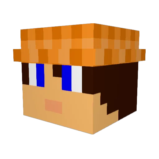 Andy55411 Minecraft avatar head, 3D render