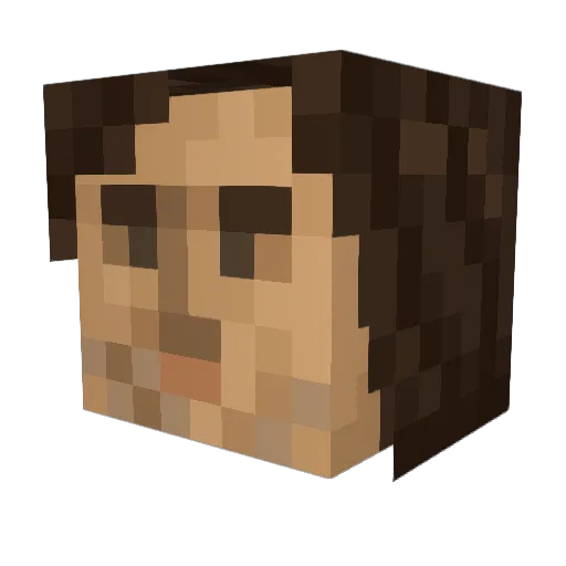 AndyBran69 Minecraft avatar head, 3D render