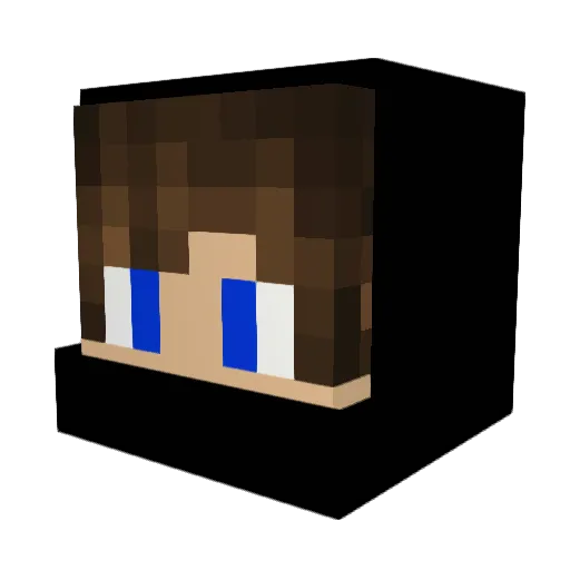 AndyBrock Minecraft avatar head, 3D render