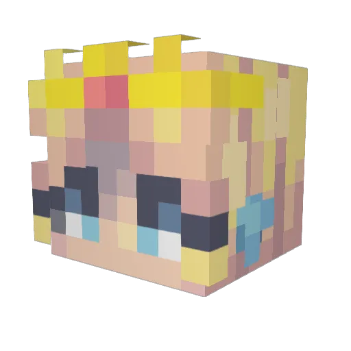 AndyCross125 Minecraft avatar head, 3D render