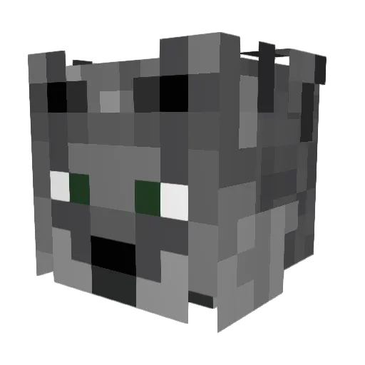 AndyCrow Minecraft avatar head, 3D render