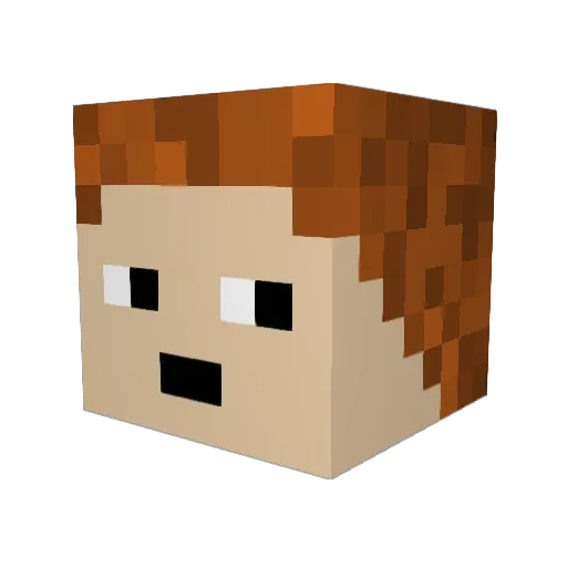 AndyG1 Minecraft avatar head, 3D render