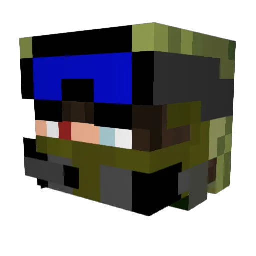 AndyGames10 Minecraft avatar head, 3D render