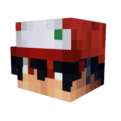 AndyGol Minecraft avatar head, 3D render