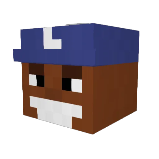 AndyGordin Minecraft avatar head, 3D render
