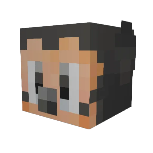AndyGurtch Minecraft avatar head, 3D render