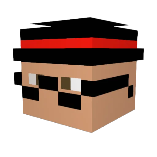 AndyGuz Minecraft avatar head, 3D render