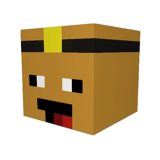 AndyIsBig Minecraft avatar head, 3D render