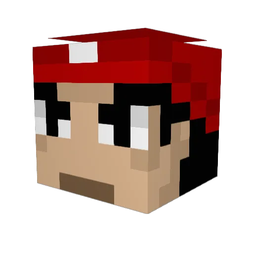 AndyJ13 Minecraft avatar head, 3D render