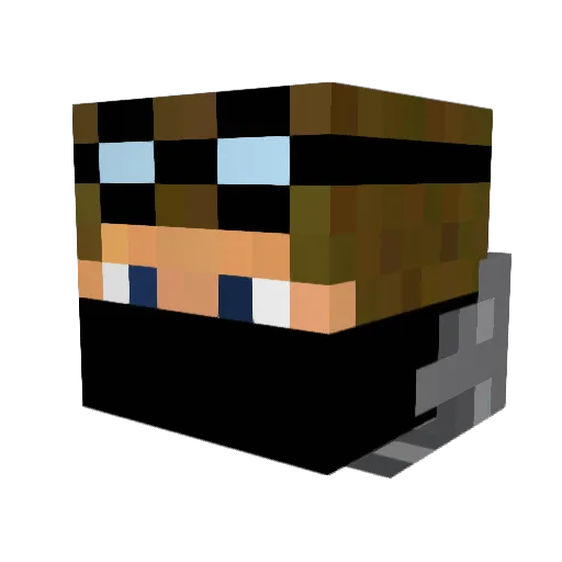 AndyJammer Minecraft avatar head, 3D render