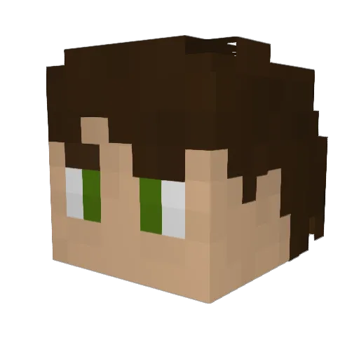 AndyJayne Minecraft avatar head, 3D render