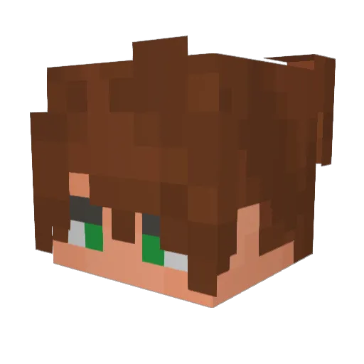 AndyLivin Minecraft avatar head, 3D render