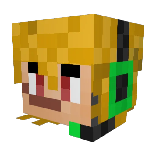 AndyLog101 Minecraft avatar head, 3D render