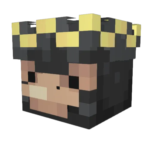 AndyLumo Minecraft avatar head, 3D render