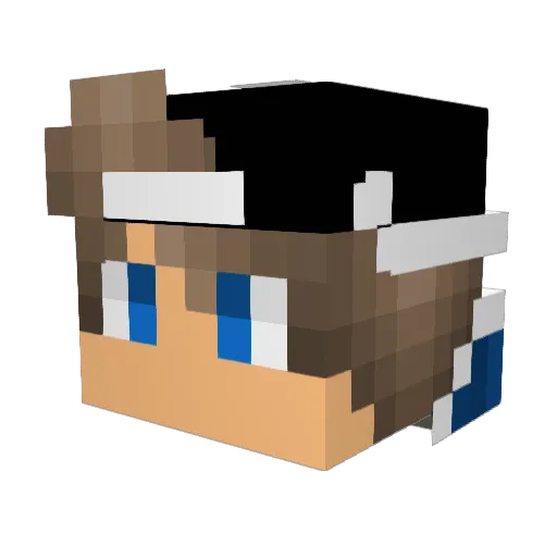 AndyMZ Minecraft avatar head, 3D render