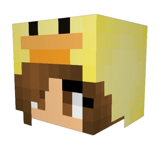 AndyMamuter Minecraft avatar head, 3D render