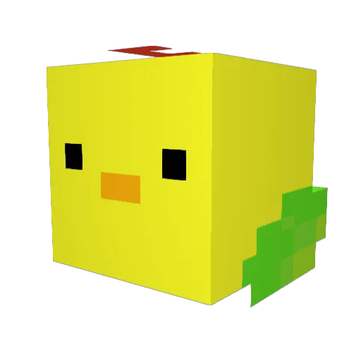 AndyMated Minecraft avatar head, 3D render