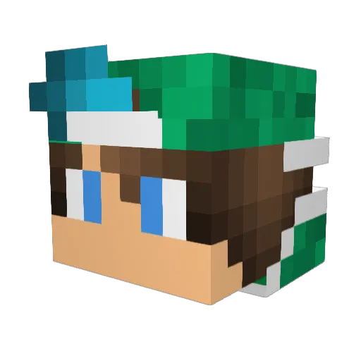 AndyNeax Minecraft avatar head, 3D render