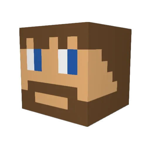 AndyR207 Minecraft avatar head, 3D render