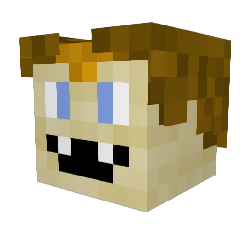 AndyRew1001 Minecraft avatar head, 3D render