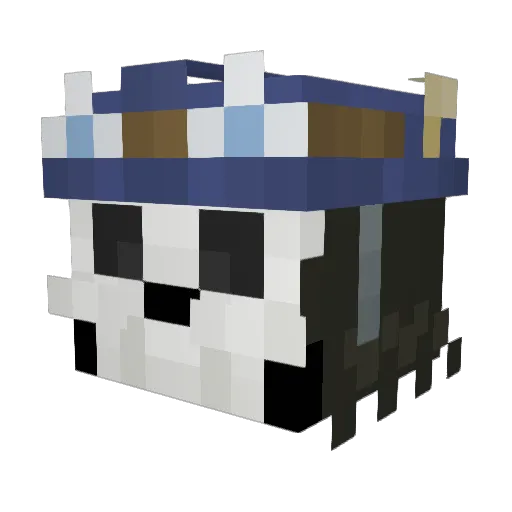 AndyRooHoo1 Minecraft avatar head, 3D render