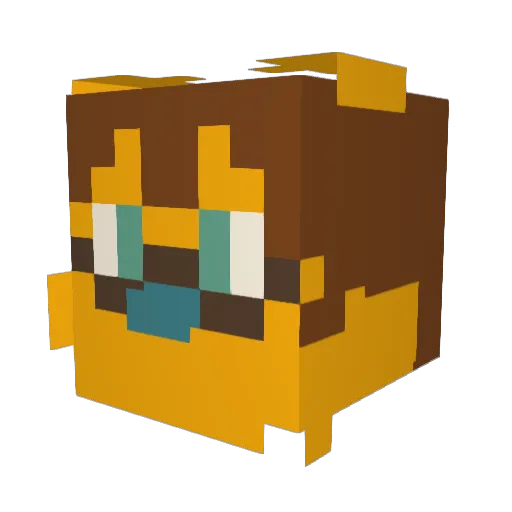 AndyStaria Minecraft avatar head, 3D render