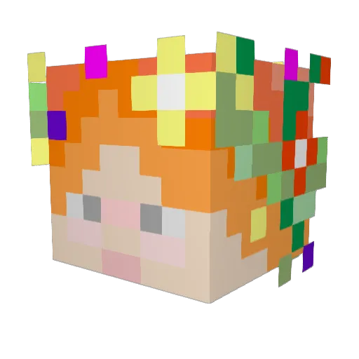 AndyTheFrog Minecraft avatar head, 3D render