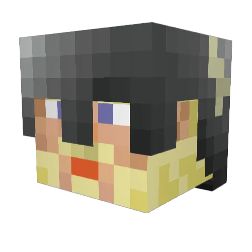 AndyToGoo Minecraft avatar head, 3D render