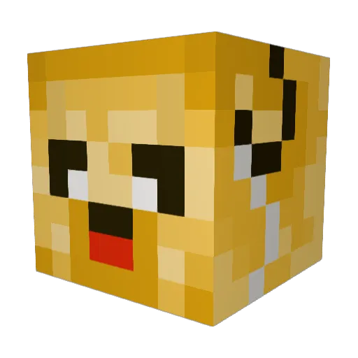 AndyVi Minecraft avatar head, 3D render