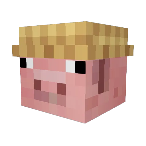 AndyX13 Minecraft avatar head, 3D render