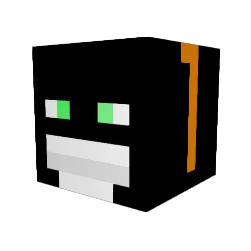 Andybadcat Minecraft avatar head, 3D render