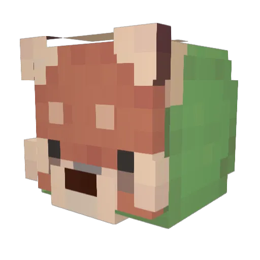 Andychip12 Minecraft avatar head, 3D render