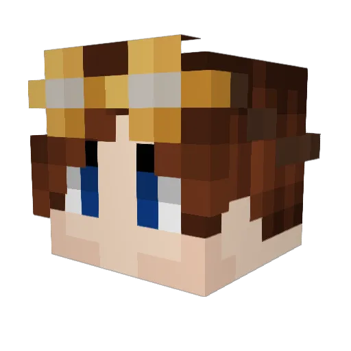 Andydude0125 Minecraft avatar head, 3D render