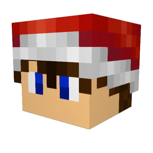 AndyisWeird Minecraft avatar head, 3D render