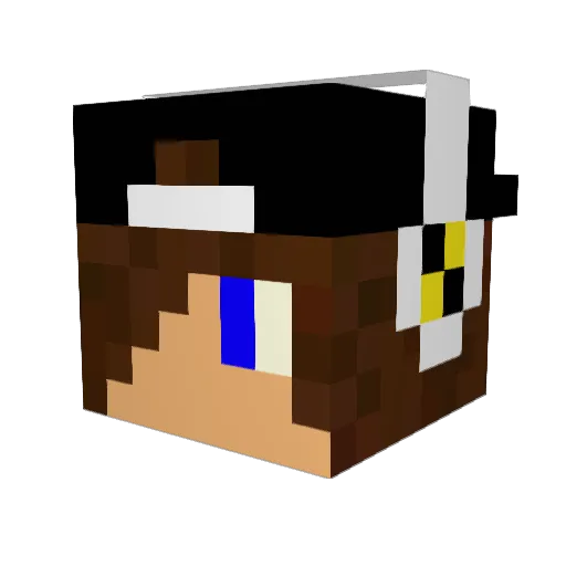 Andyisthewizard Minecraft avatar head, 3D render