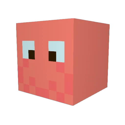 Andyklok Minecraft avatar head, 3D render