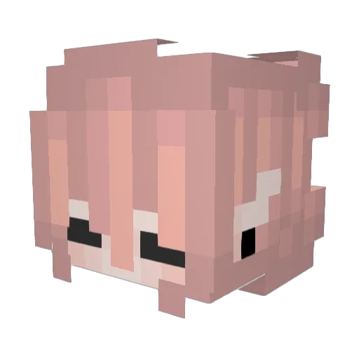 Andyna Minecraft avatar head, 3D render
